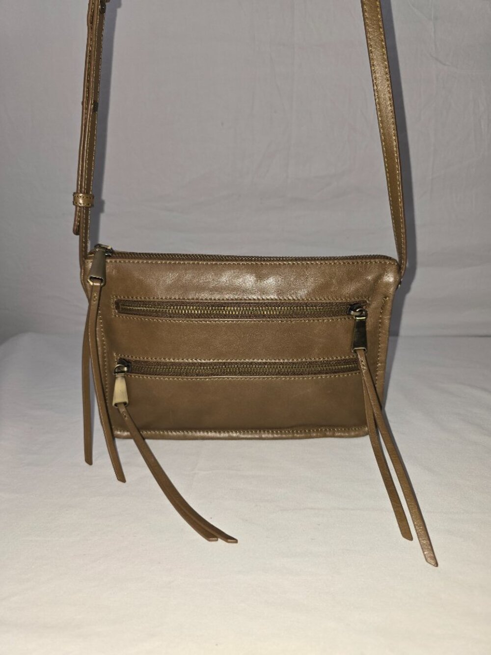 Hobo International Original Mission Leather Crossbody Shoulder Bag In Mink Color